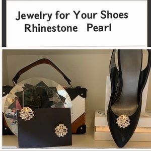 Rhinestone Round Shoe Clips